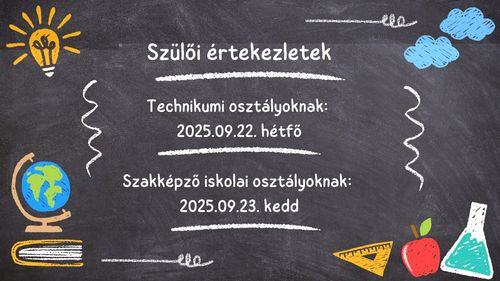 Szeptemberi szülői értekezletek