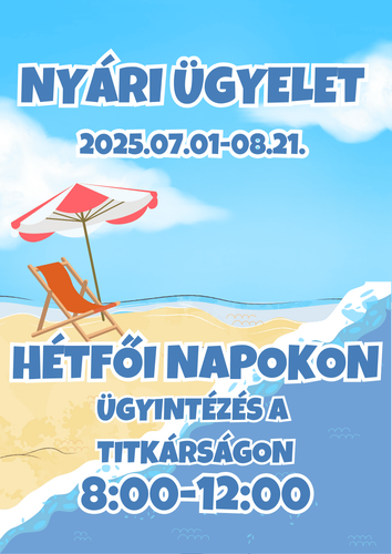 Nyári ügyeleti rend